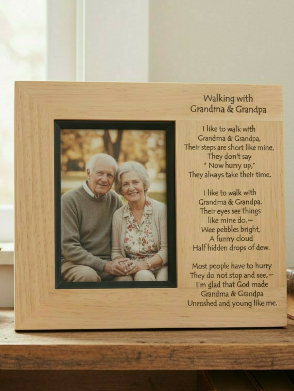 Endless Creations Hand Crafted   Picture Frame, Walking With Grandma & Grandpa